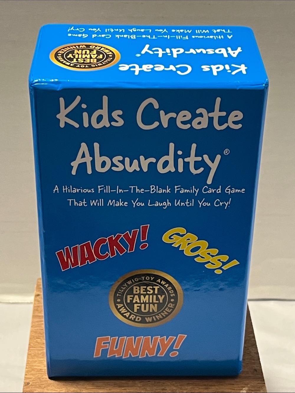 Kids Create Absurdity Family Card Game - Blue